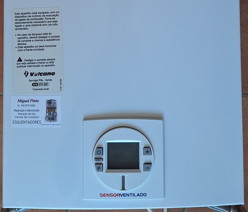 Esquentador Vulcano Sensor Ventilado Gás Garrafa 11Litros