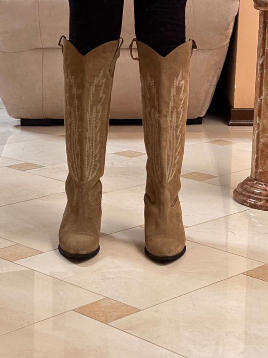 Чоботи казаки замшеві