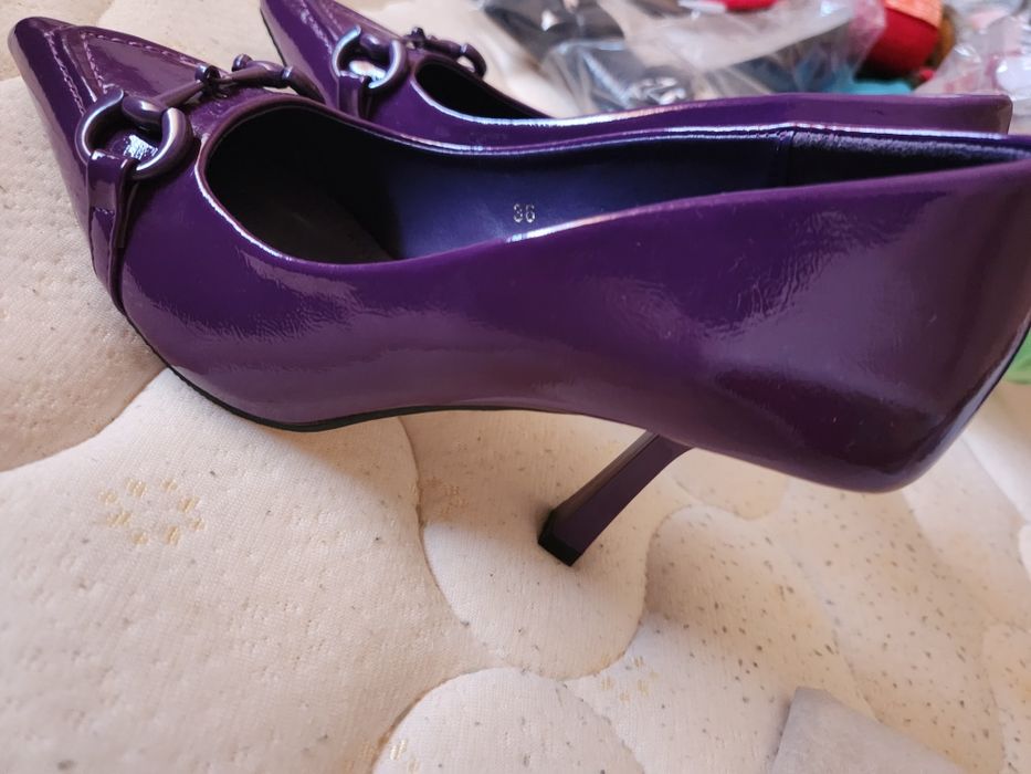Sapatos seaside roxos novos, tam 36
