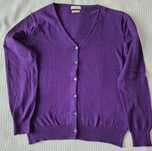 Sweter damski rozpinany fiolet bawełna kaszmir Munrospun