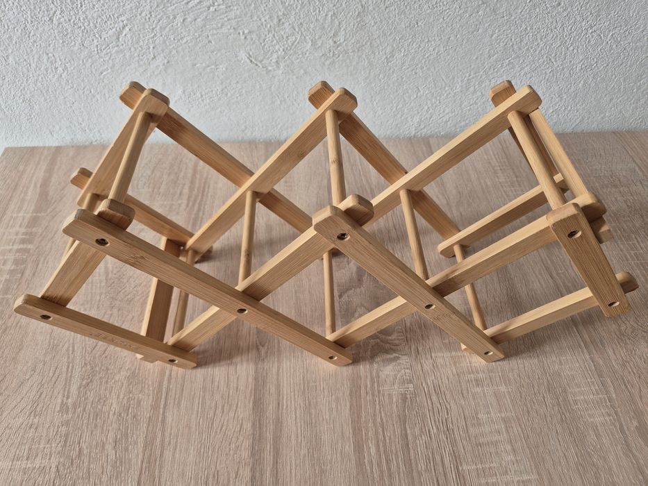 Stojak bambusowy na wino NOWY