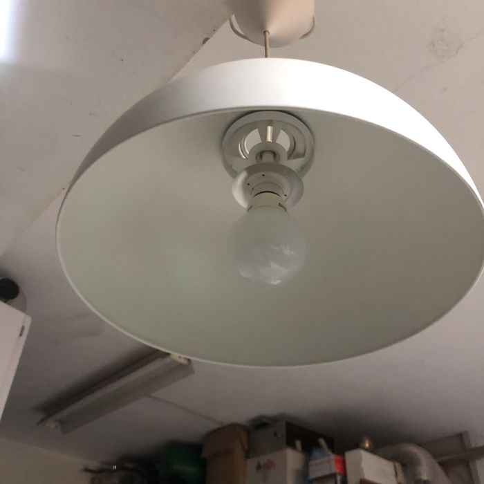 Candeeiro teto em chapa impecável