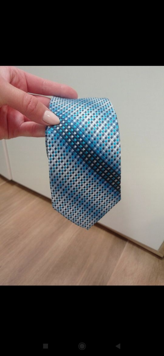 Krawat niebieski Lanvino