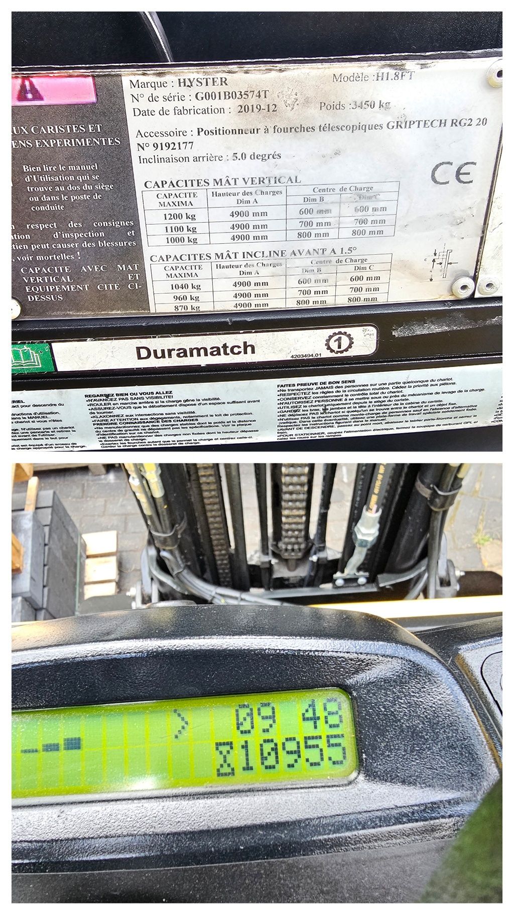 Wózek widłowy HYSTER H1.8FT2019triplex 5sekcji LPG Gwarancja transport