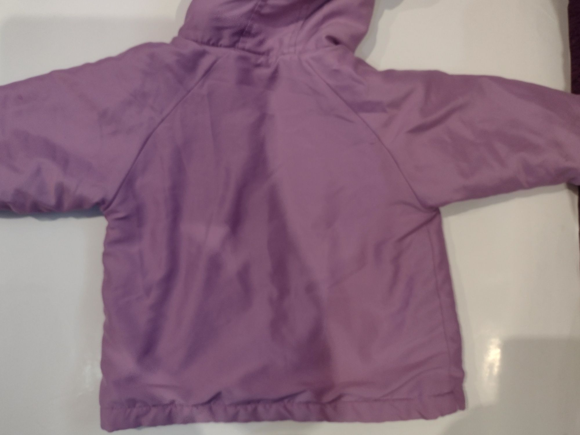 Lekka jesienna kurtka dla dziewczynki z polarem 9-12 miesięcy waga 11