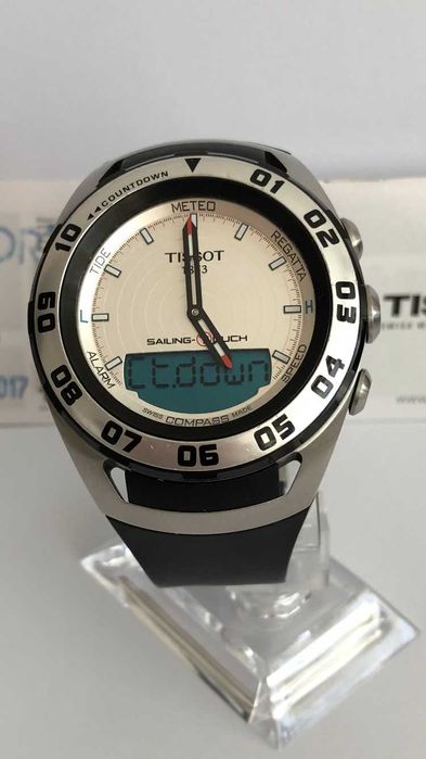 Tissot Sailing Touch, sportowy zegarek 45 mm, nowa bateria, full set