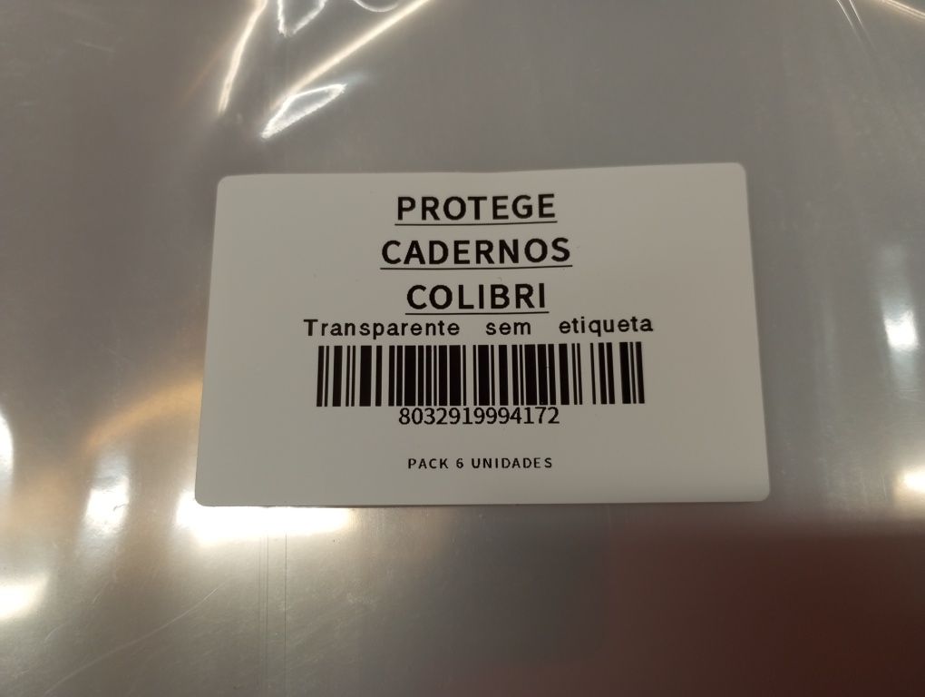 Novas -12 Capas protege cadernos