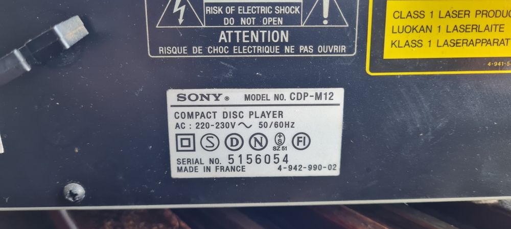 Leitor CD Sony Mod CDP-M12