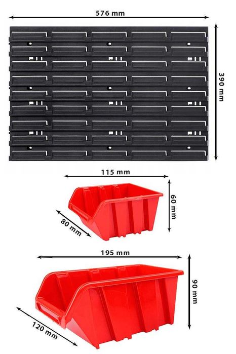 TABLICA WARSZTATOWA garażowa ścianka kuwety narzędziowa 78x173 cm