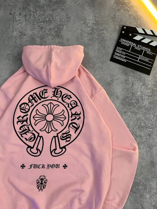 Худи Chrome Hearts розовое