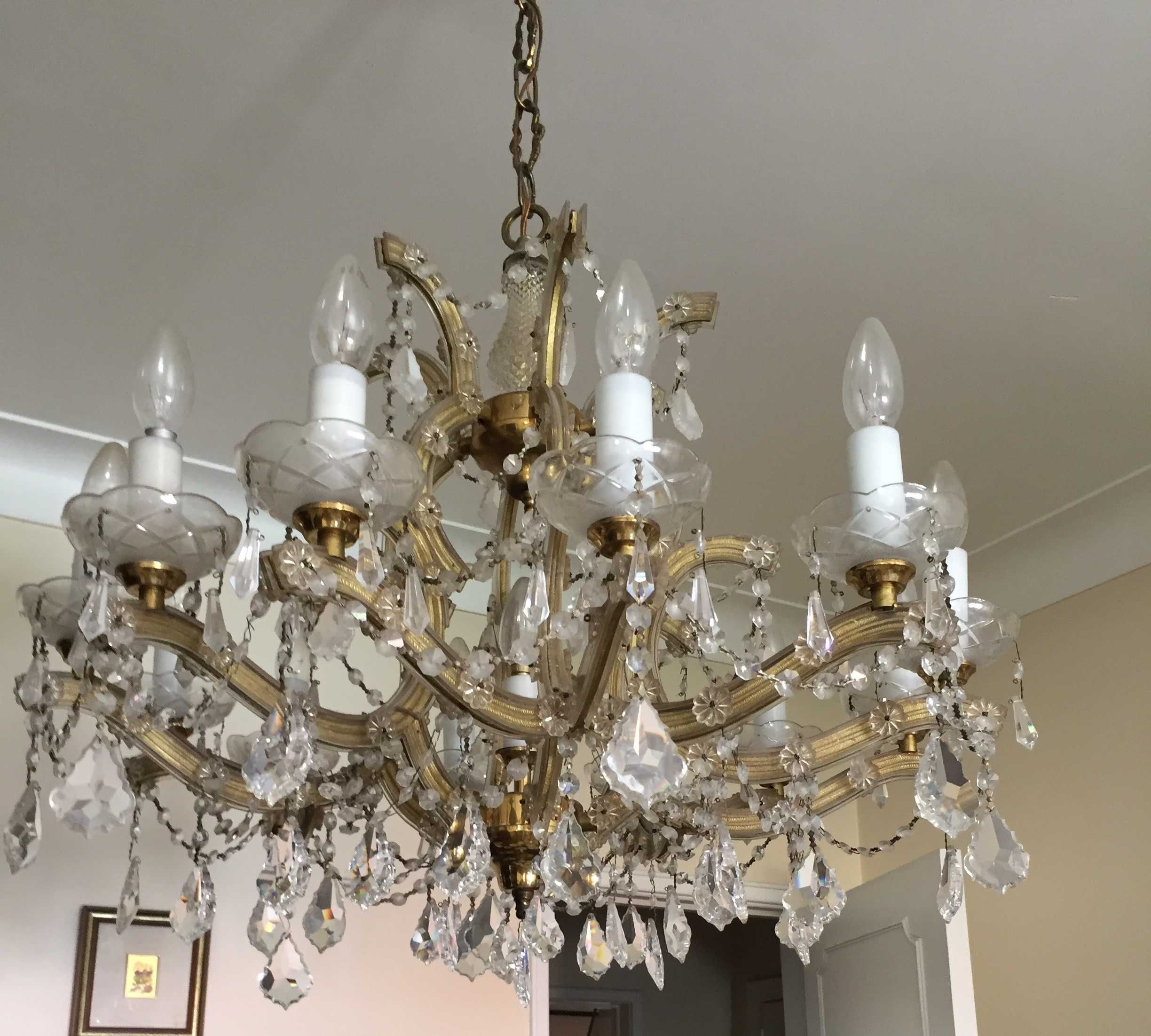 Lustre de cristal / candeeiro de tecto