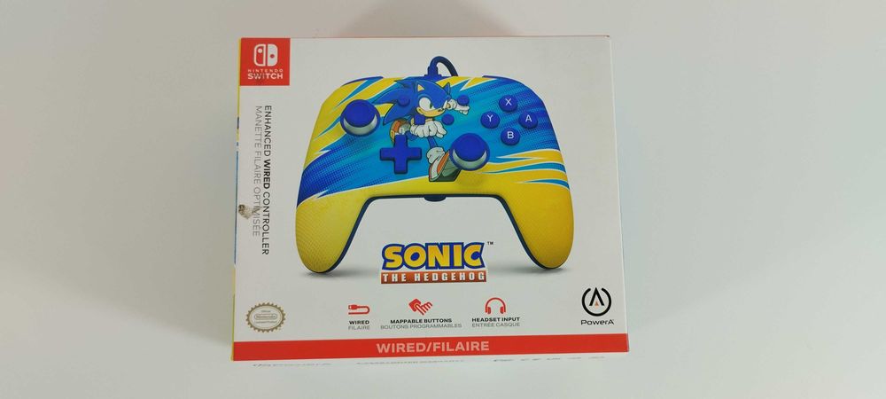 Comando com fios PowerA - Nintendo Switch - Sonic