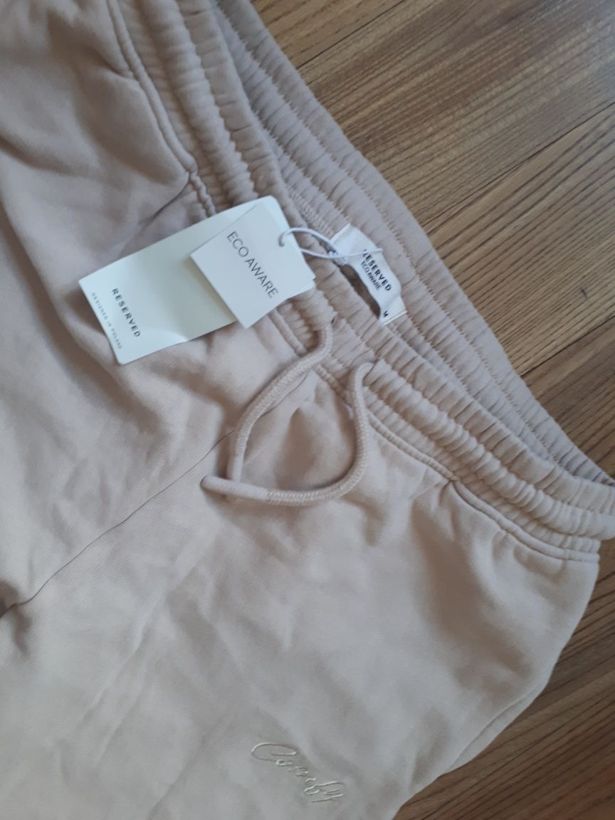 Reserved Nowe z metka Spodnie 42 XL nude z 100%organicznej baw