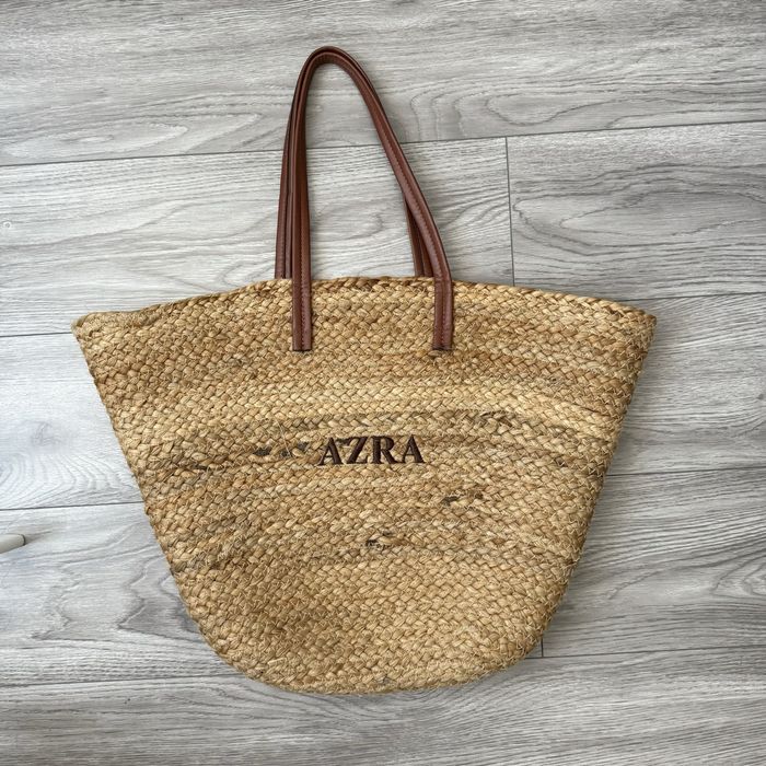 Плетена соломʼяна сумка Zara