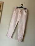 Dres materialowe spodnie acid wash nude pastele cekiny 42 40 xl