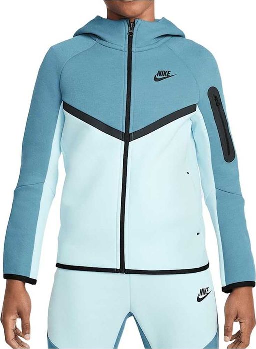 ОРИГІНАЛ! Кофта Nike Tech Fleece Fz Wr Blue L XL Kids | HV5867-476