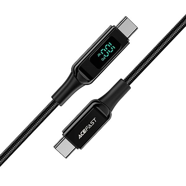 Kabel Acefast C6-03 Black USB-C - USB-C PD QC 100W 5A 480Mb/s 2m - cza