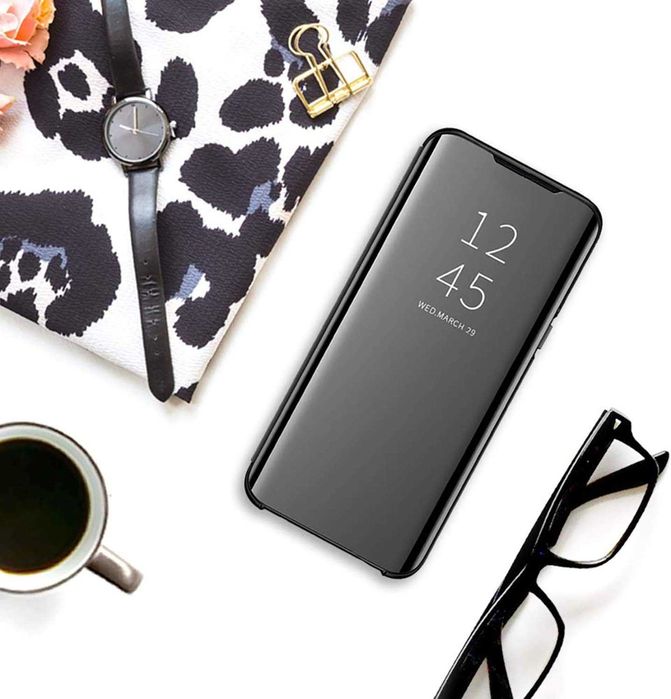 Etui Flip Clear View do Samsung Galaxy A32 5G + Szkło Hartowane