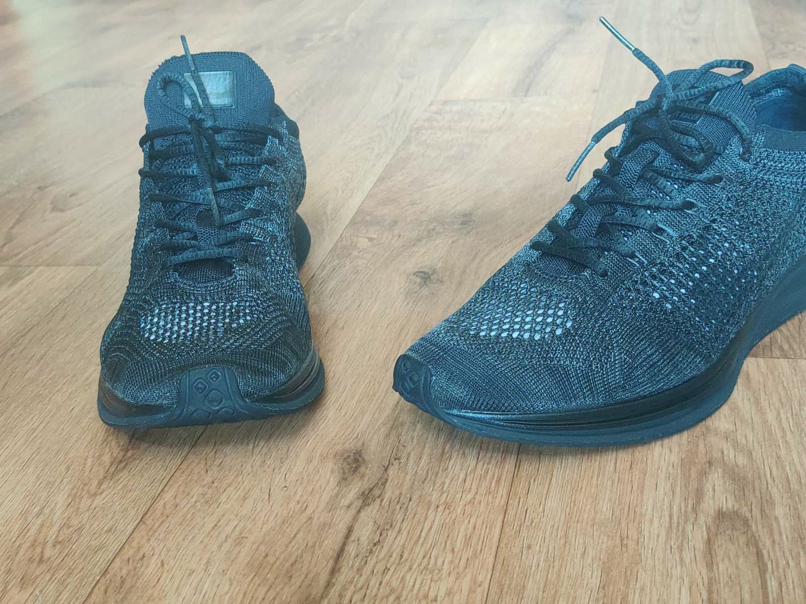 (44.5), Nike Flyknit Racer "Triple Black", Кроссовки, чёрные