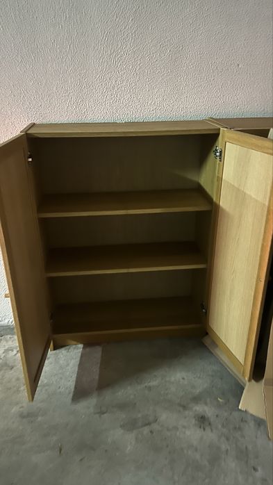 2 armarios para escritorio amadeirado da Ikea Billi Oxberg