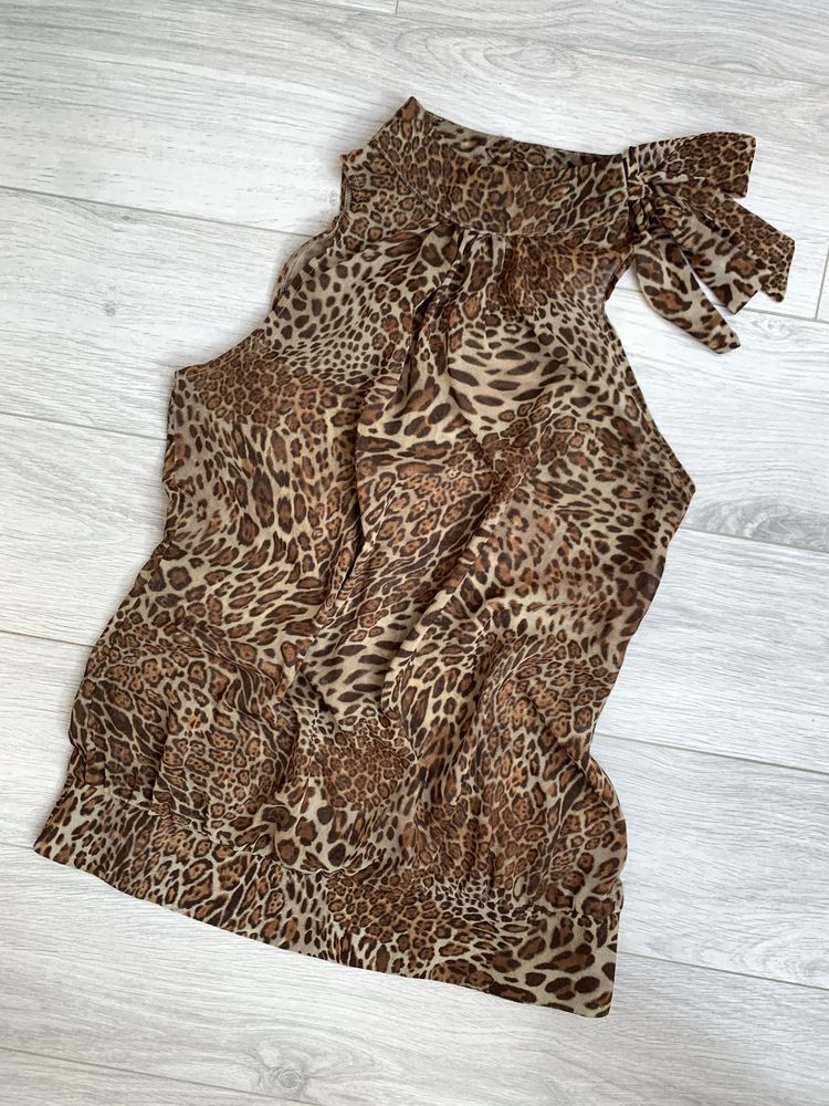 Sabra bluzeczka w panterkę wiązana pod szyją r.36/38