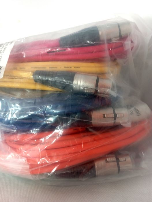 Kabel mikrofonowy XLR GLS Audio – męski i żeński, 7,6 m, 6-pak