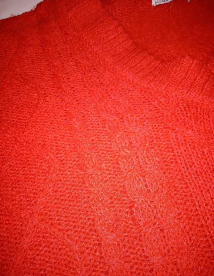Camisola de malha vermelha S Pull & Bear