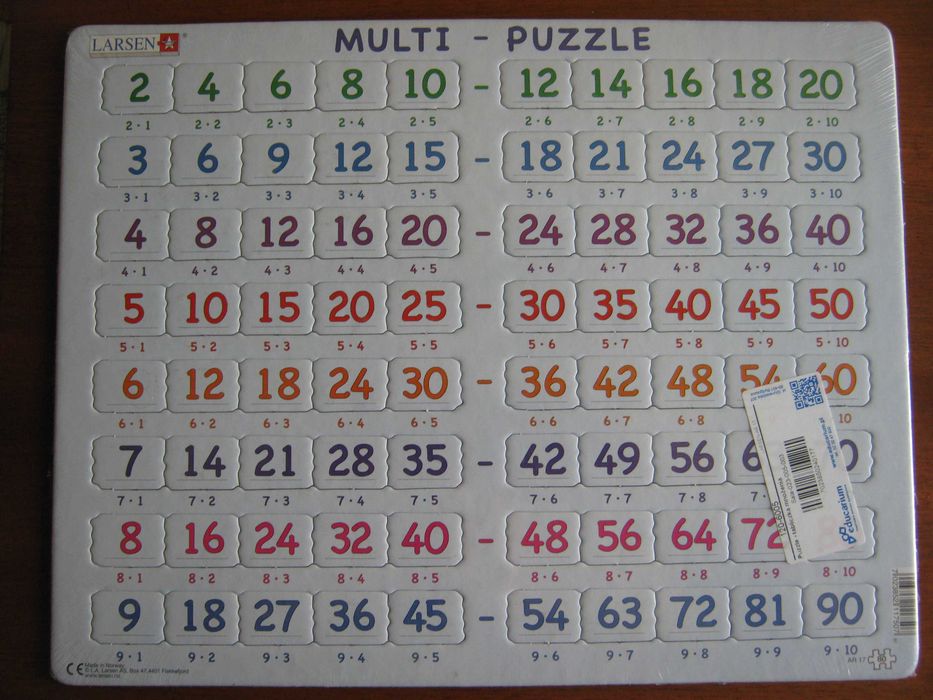 Puzzle Tabliczka mnożenia 80 elementów