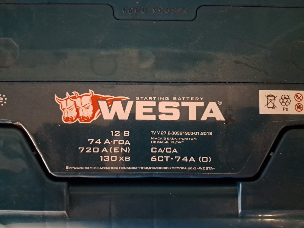 Акумулятор Westa 74