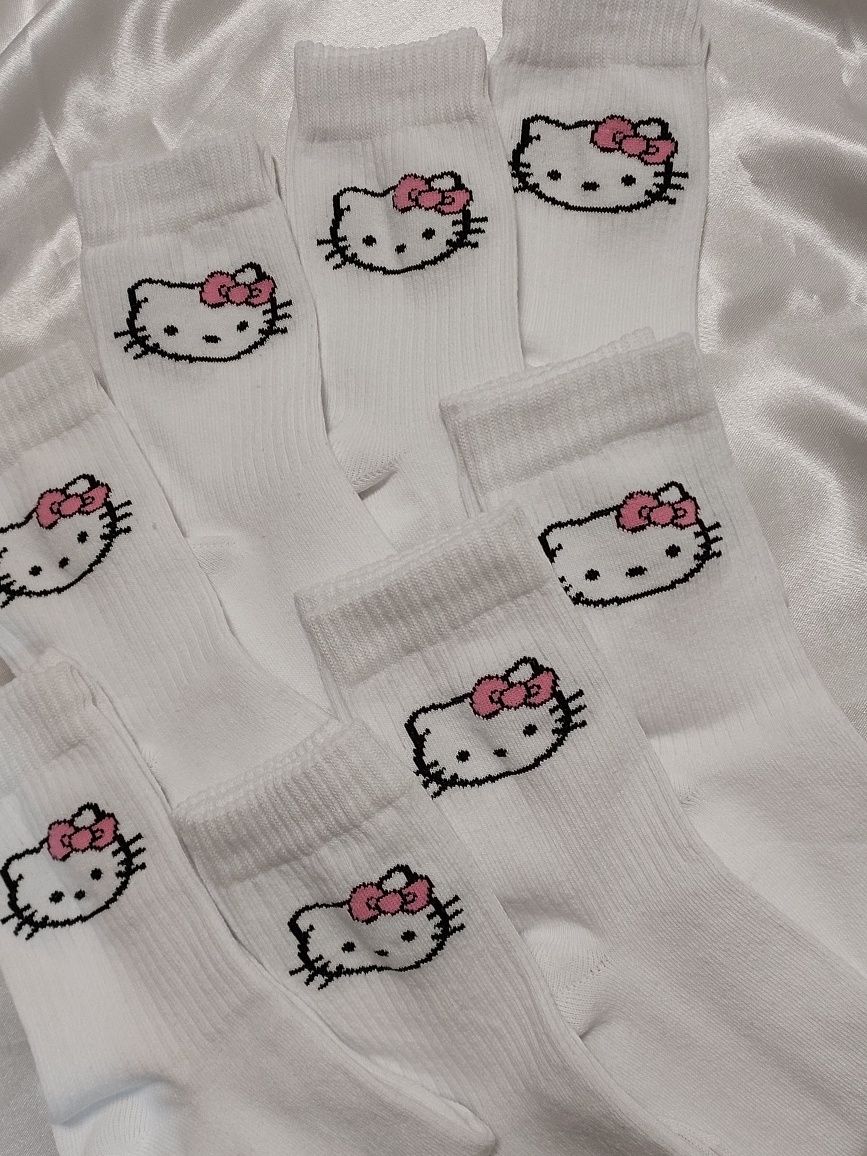 Шкарпетки білі hello kitty РОЗПРОДАЖ