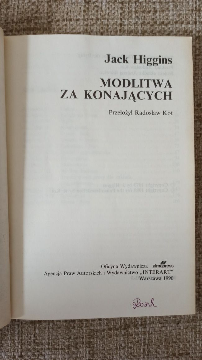 Modlitwa za konających - Jack Higgins