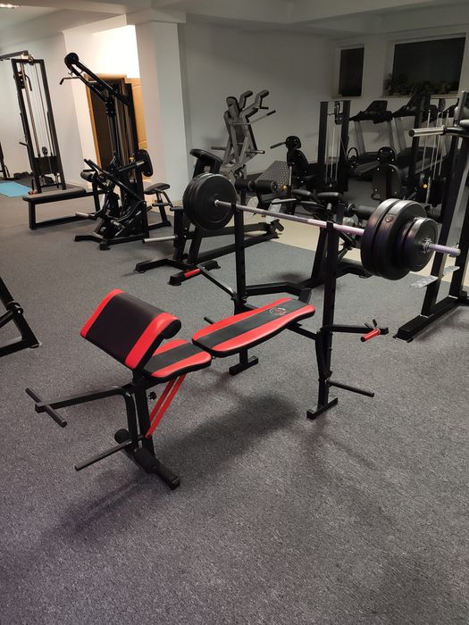 Лавочка для жима з грифом та блінами 50 кг