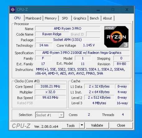 PC RYZEN 3 PRO 2100GE | 8gb | +600gb |