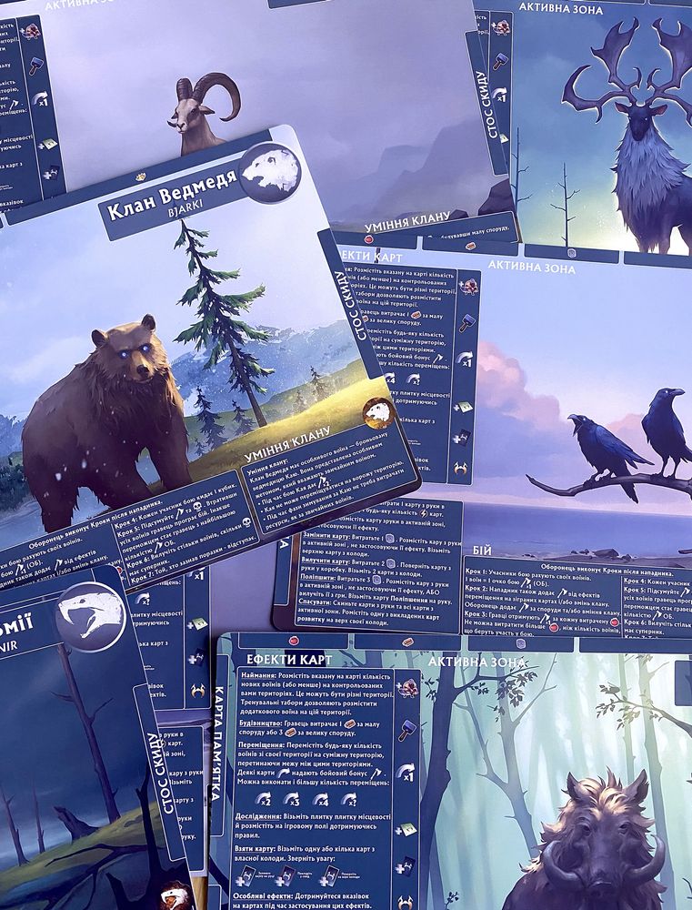 Northgard: Незвідані Землі - планшети кланів 7 шт. для гравців!