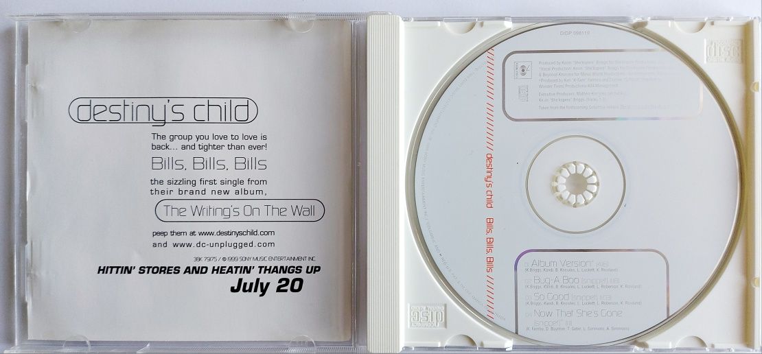 Destiny's Child Bills Bills Bills 1999r