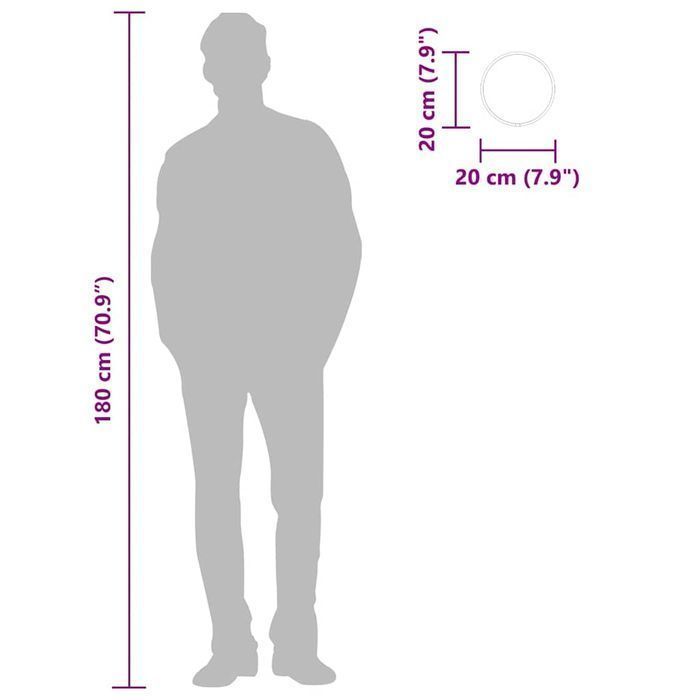 Vidaxl Lustro Ścienne, Złote, Ø 20 Cm, Okrągłe
