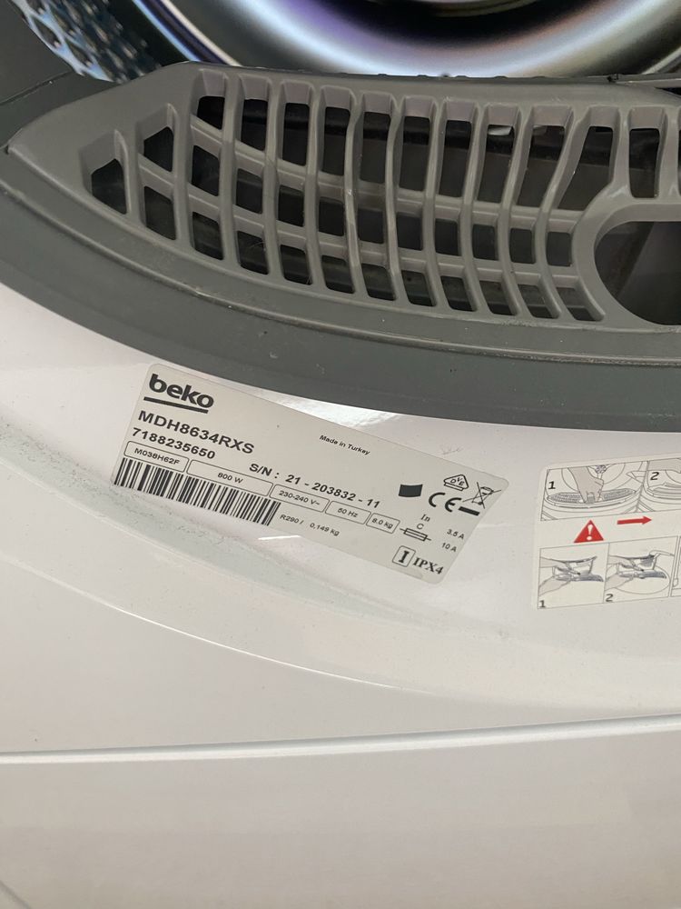 Suszarka  BEKO MDH8634RXS + łacznik pralka