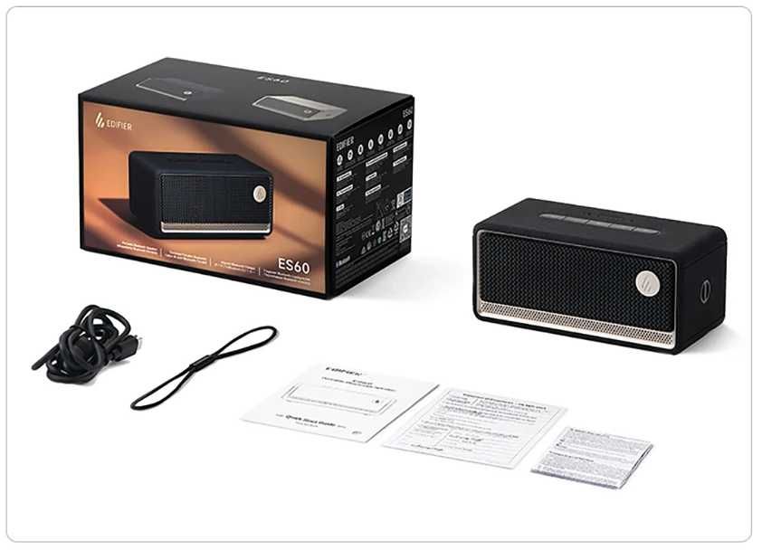 Портативна bluetooth-колонка Edifier ES60 (18+8+8W, до 9 год), чорна
