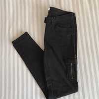 czarne spodnie proste C&A rozmiar M/38 zamki