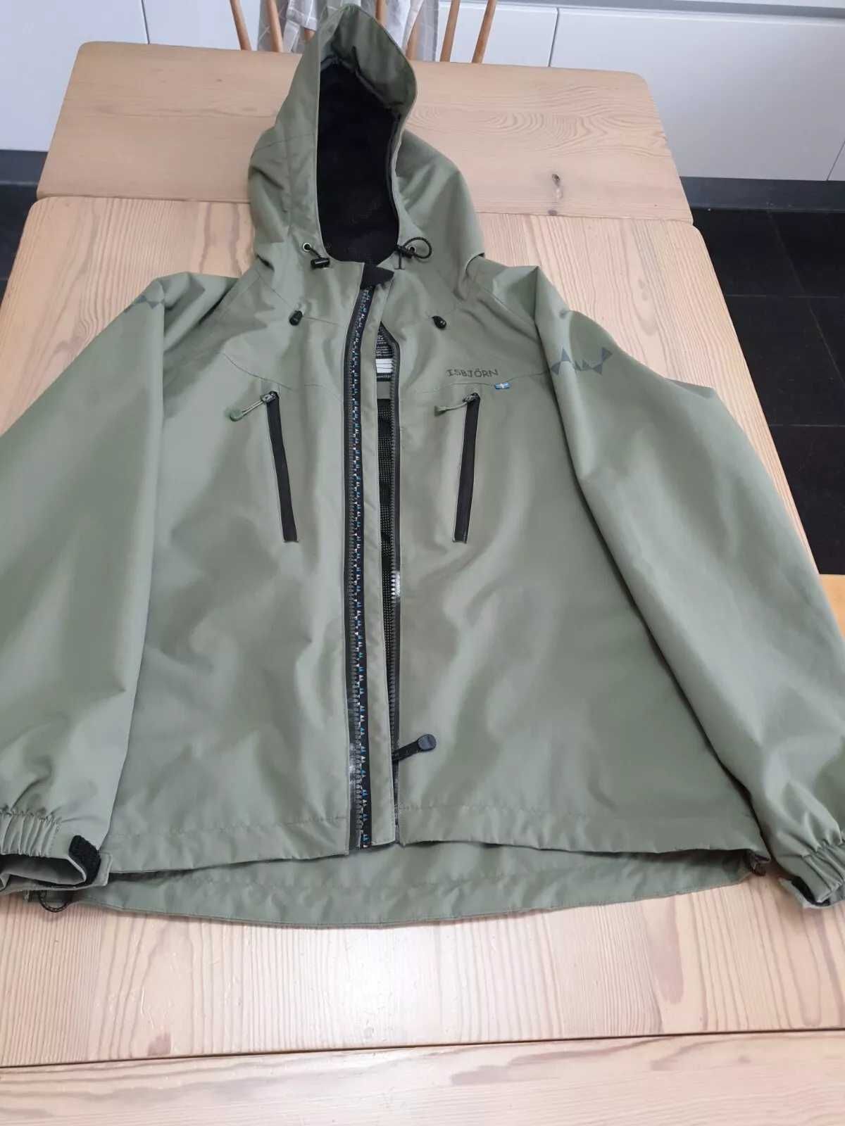 Casaco shell Monsune de sueca Isbjörn 134/140, verde, como novo