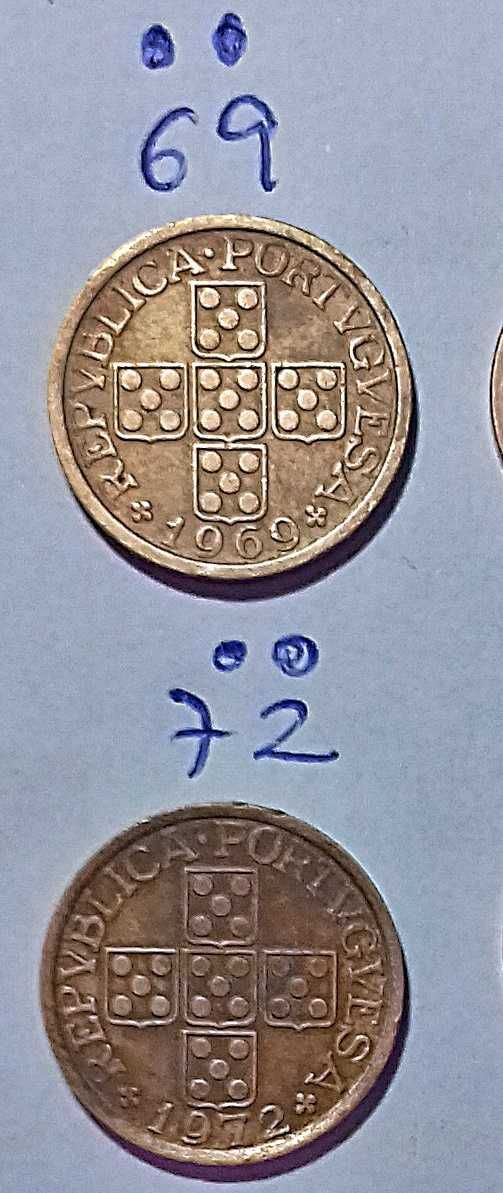 20 centavos - 2 moedas de bronze anos  69 e 72
