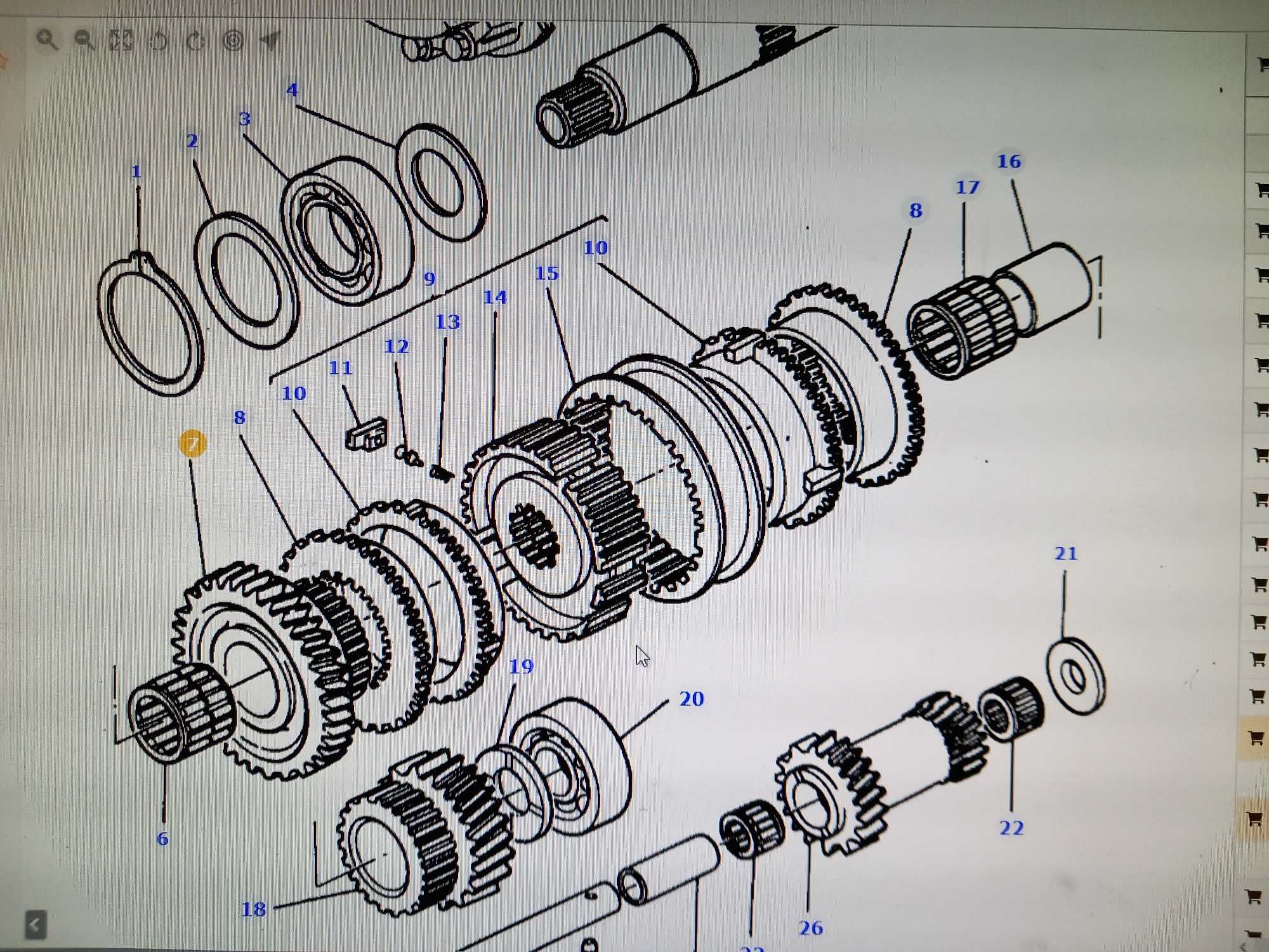 Koło rewersu MASSEY FERGUSON seria:3000 przednie Z-31/38 fi-142mm