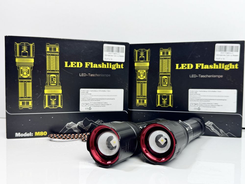 Daphomeu Світлодіодний акумуляторний LED ліхтарик 2шт