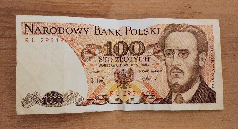Banknoty PRL 500zł, 100zł Kościuszko, Waryński