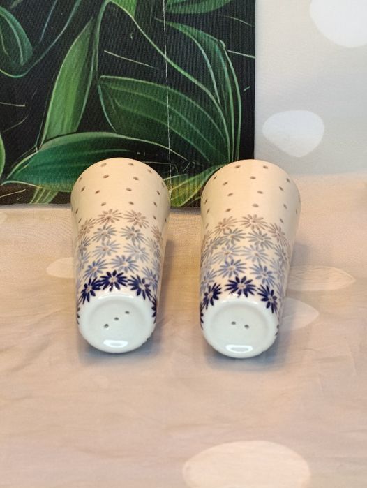 solniczka i pieprzniczka wysoka ceramika Bolesławiec