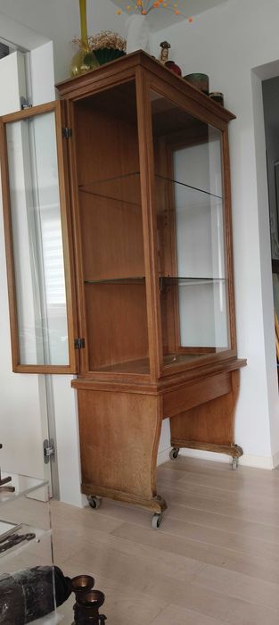 Dębowa gablota witryna ok. 1900 r.