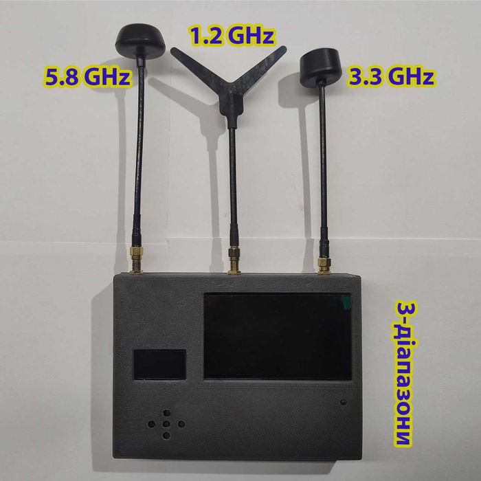 Відеоперехоплювач на 3 діапазони, детектор дронів фпв fpv аналог чуйка