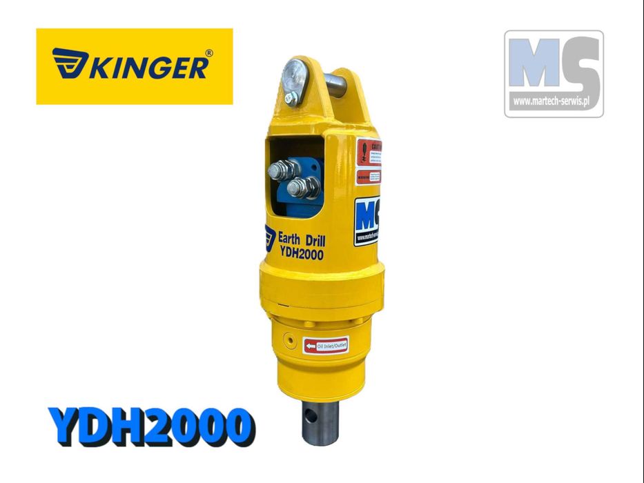 Wiertnica hydrauliczna do minikoparki KINGER YDH2000 1,5-3t GW 2 lata