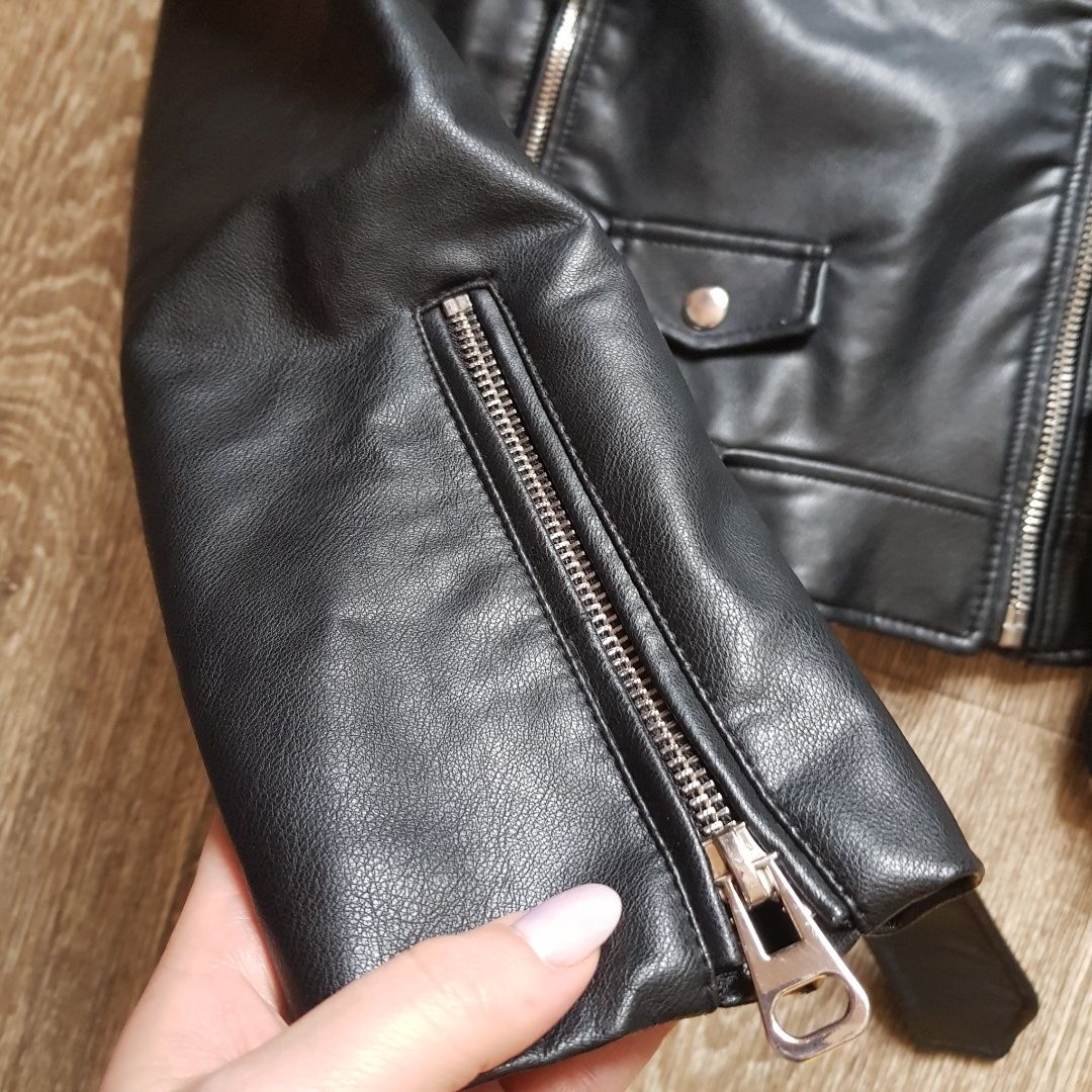 Шкіряна куртка жіноча Zara косуха