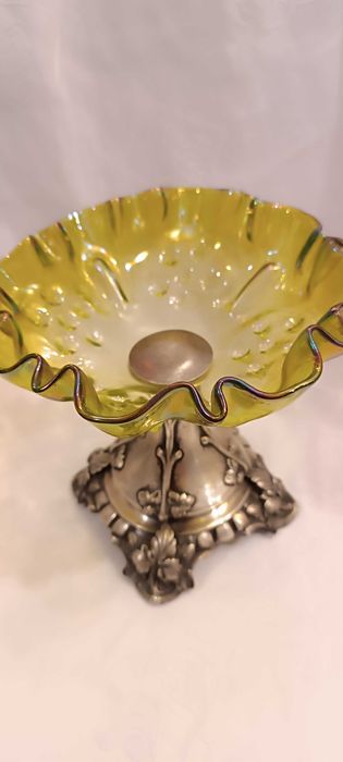 Patera secesyjna, podstawa srebro 800